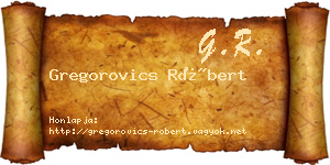 Gregorovics Róbert névjegykártya